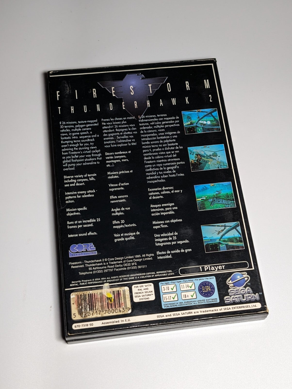 Firestorm Thunderhawk 2 - Sega Saturn - Boxed & Complete (See Description)