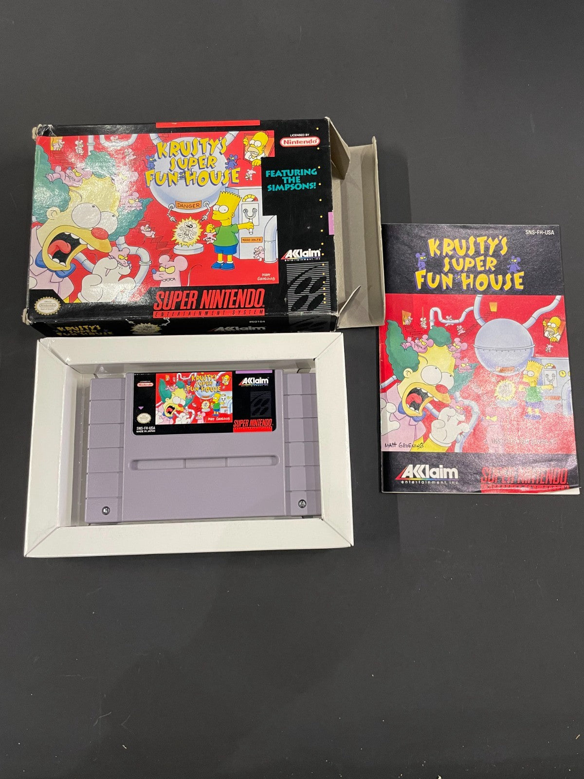 Krusty's Super Fun House - SNES - Boxed with Manual - USA
