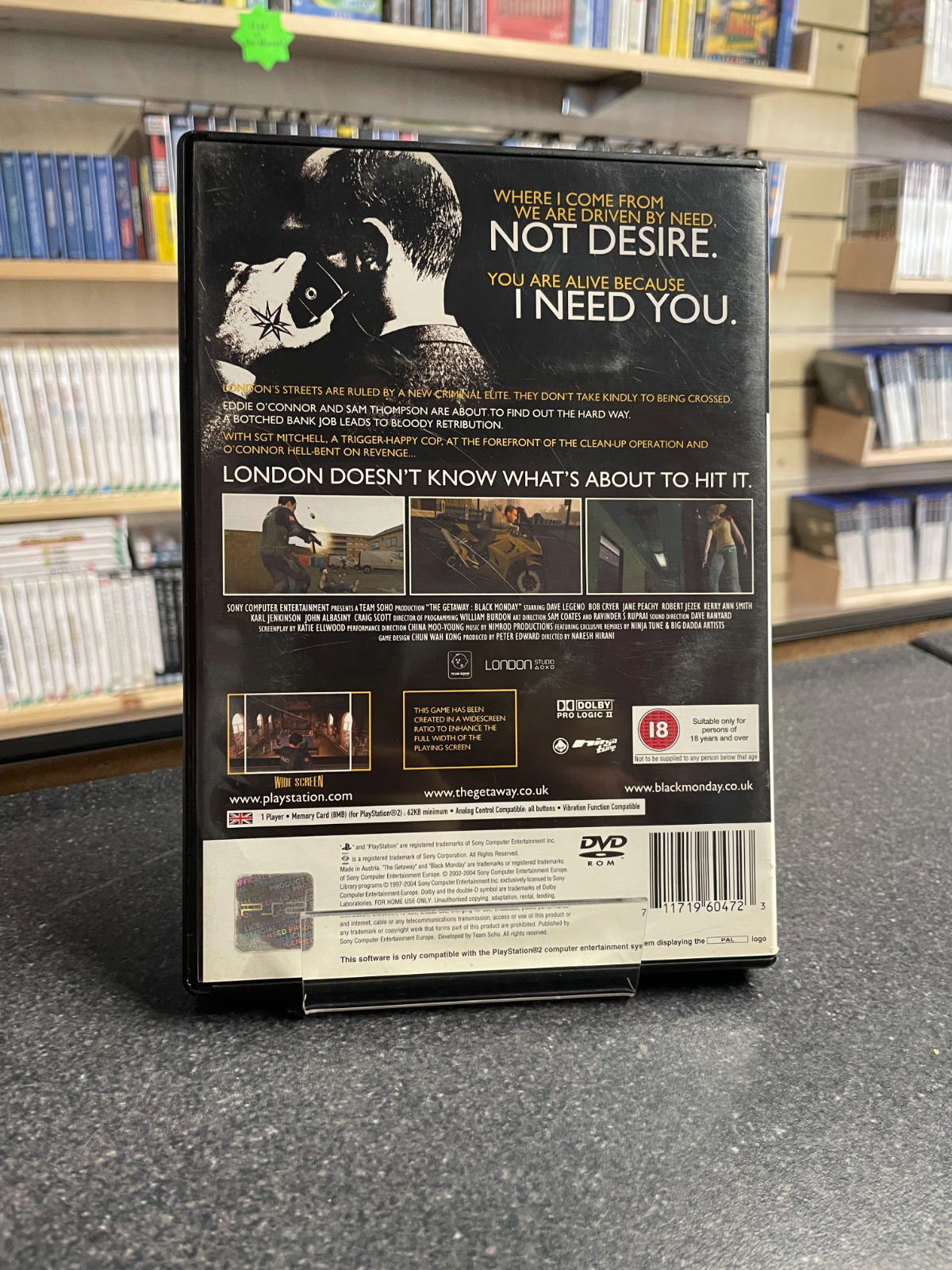 The Getaway Black Monday - Play station 2 PS2 - Complete with Manual