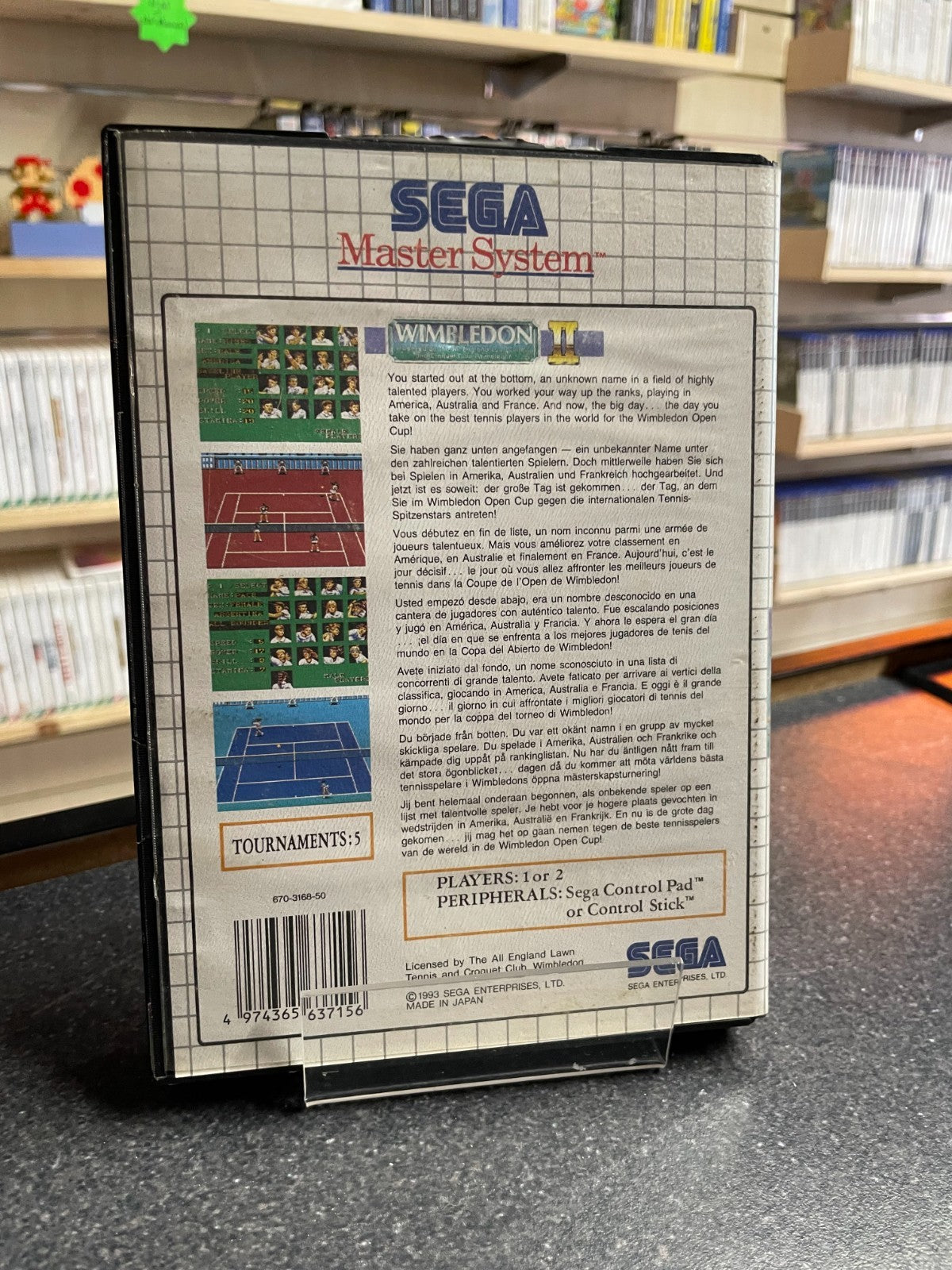 Wimbledon 2 - Sega Master System - Boxed with Manual
