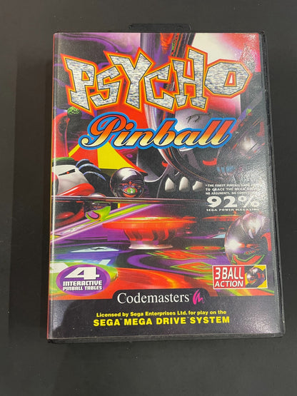 Phycho Pinball - SEGA Mega Drive  - Boxed with Manual - VGC