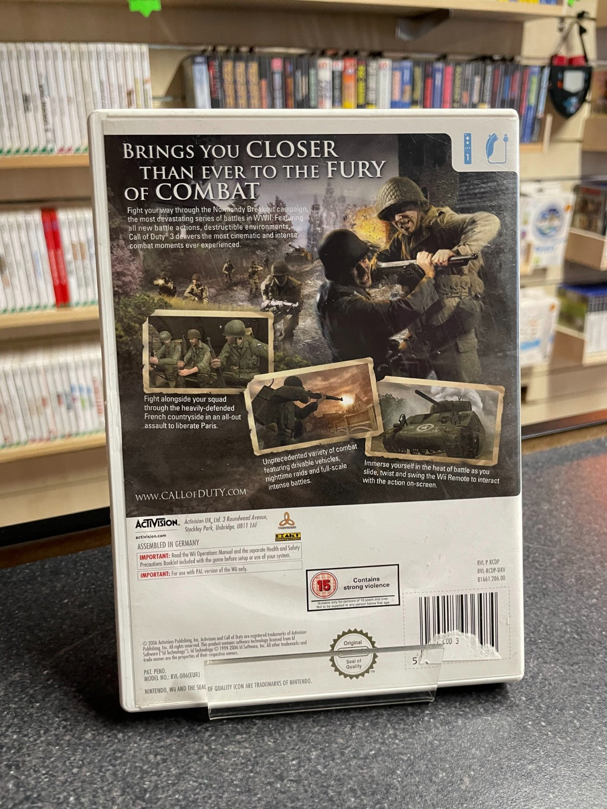 Call of Duty 3 - Nintendo Wii - Boxed with Manual