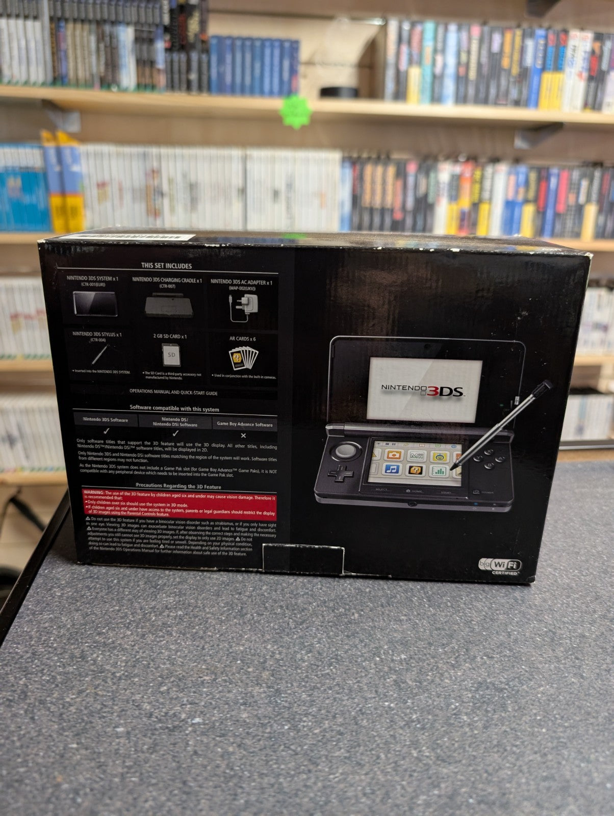 Nintendo 3DS - Black - Boxed No Cardboard Inserts