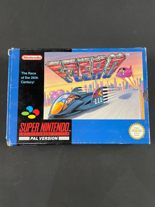 F-Zero - Nintendo SNES  - Boxed with Manual