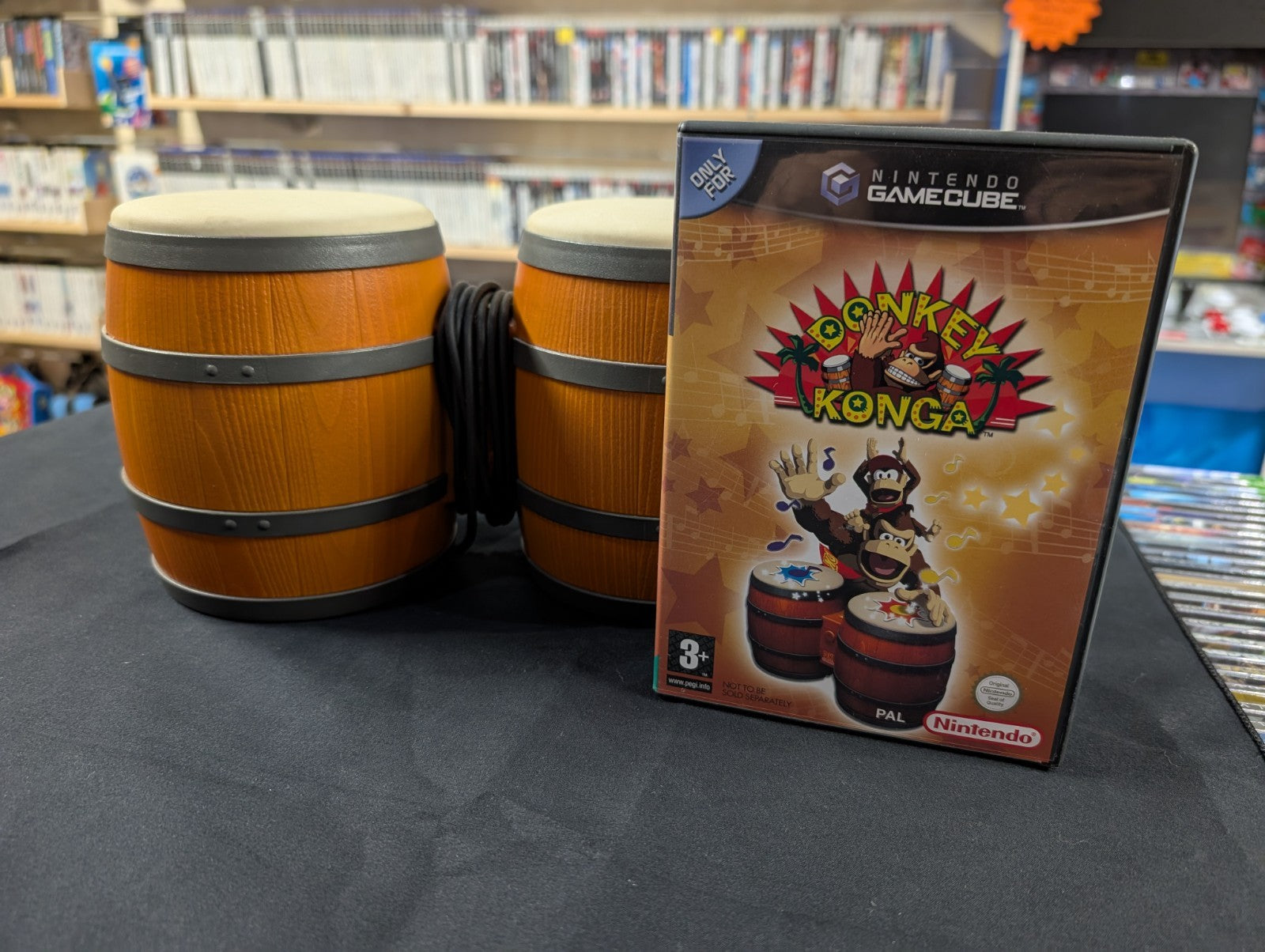 Donkey Konga Bongos & Game - Nintendo Gamecube - Tested