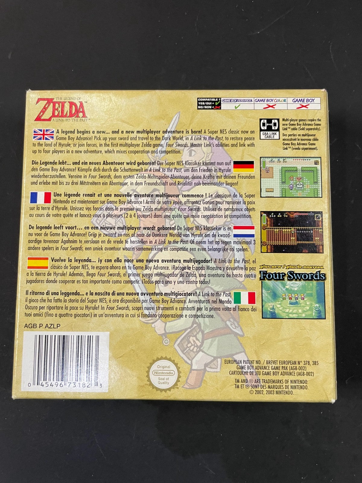 The Legend of Zelda A Link To The Past - Game Boy Advance -Complete w/Manual