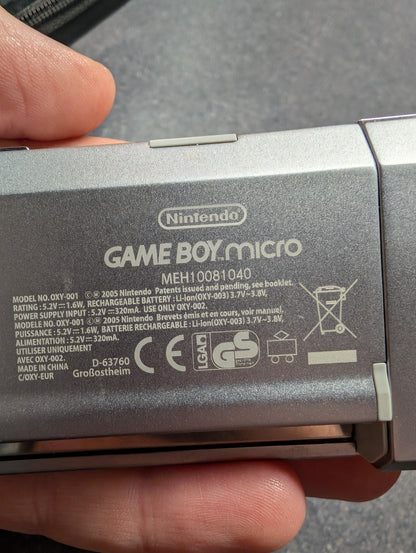 Nintendo Gameboy Micro - Silver - Good Condition