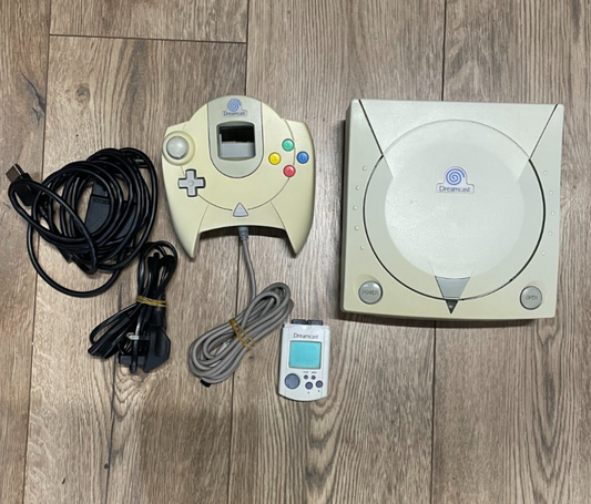 Sega Dreamcast - Unboxed with Cables, Genuine Controller & Memory Unit