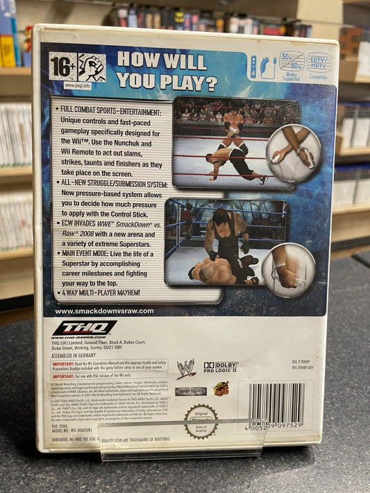 Smack Down VS Raw 2008 - Nintendo Wii  - Boxed