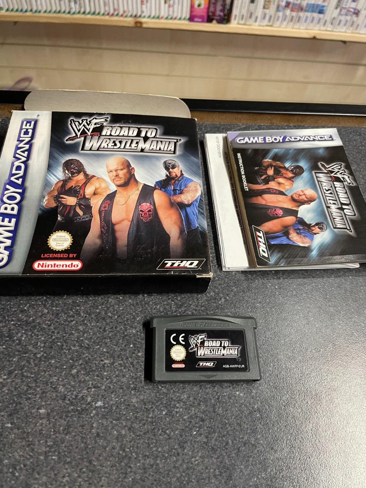 WWF Road To Wrestle Mainia - Nintendo GameBoy Advance - Boxed with Manual VGC