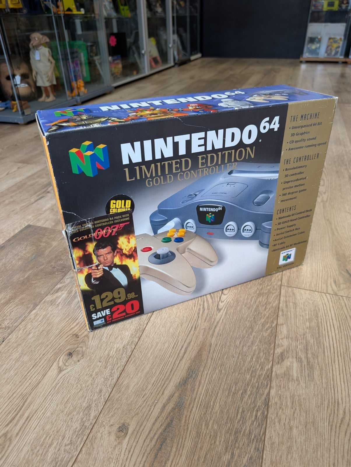 Nintendo N64 Limited Edition Gold Controller Console - Boxed with Goldeneye