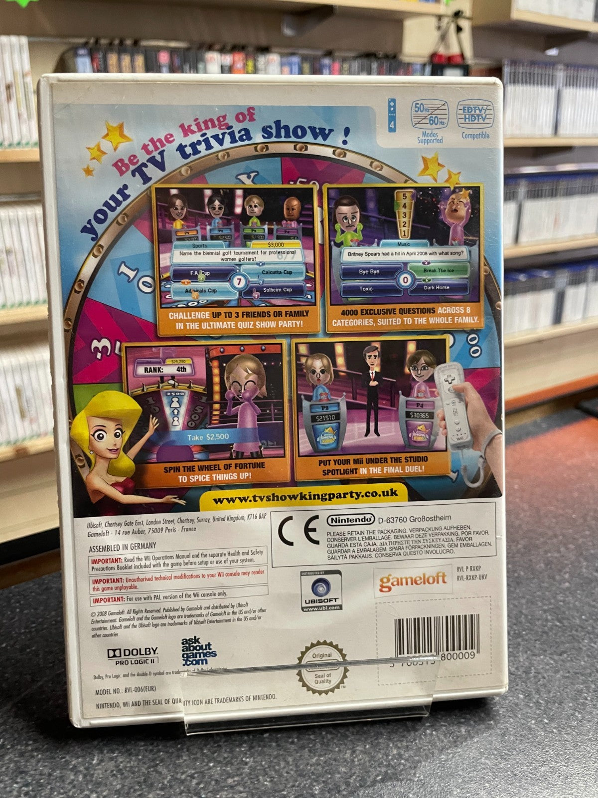 TV Show King Party  - Nintendo Wii  - Boxed with Manual