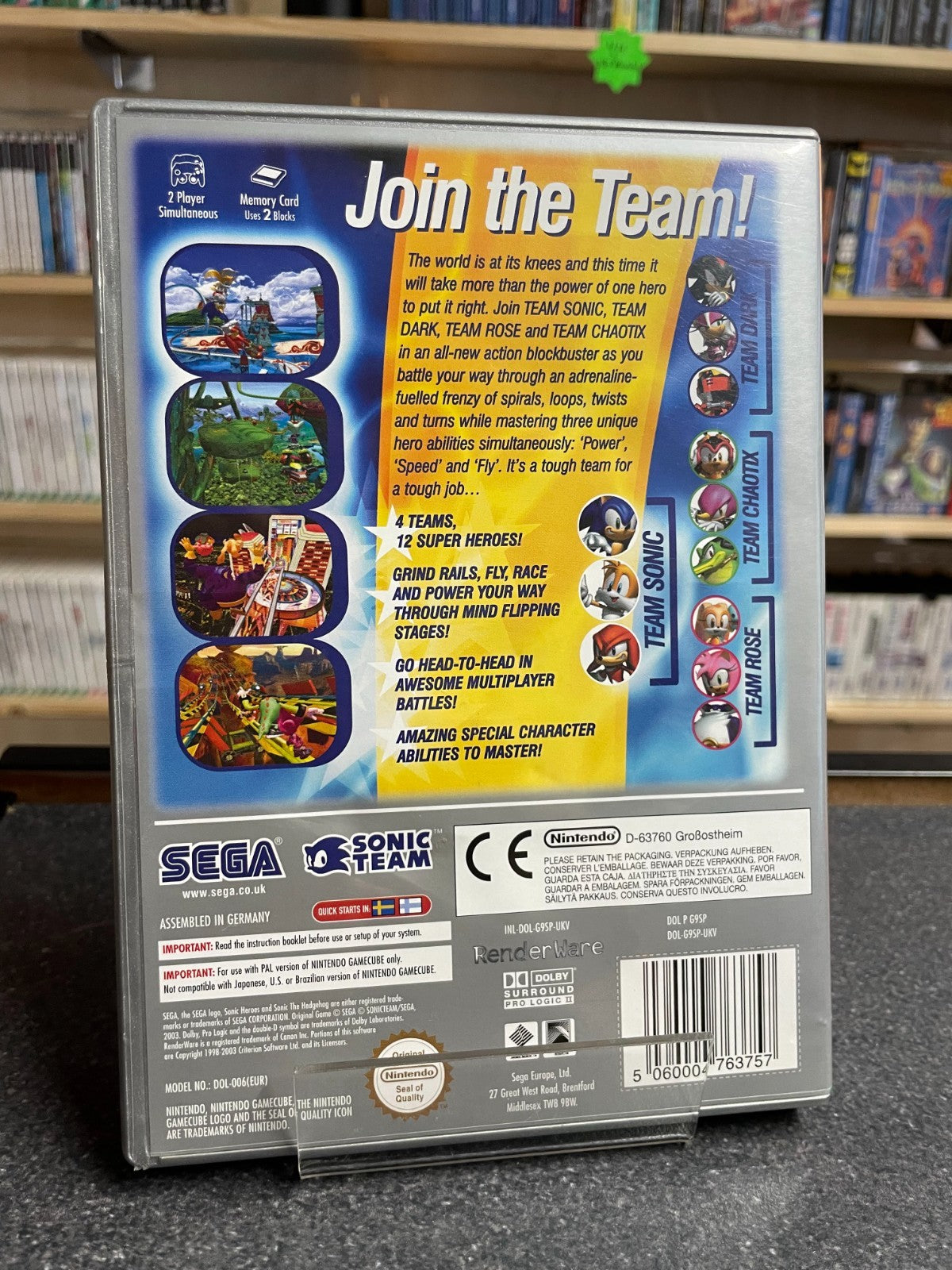 Sonic Heroes - Nintendo GameCube - Complete with Manual