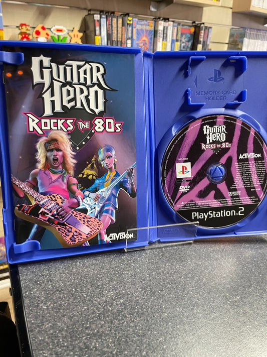 Guitar Hero Rock The 80s - Sony Playstation 2 PS2 - Boxed w/Manual