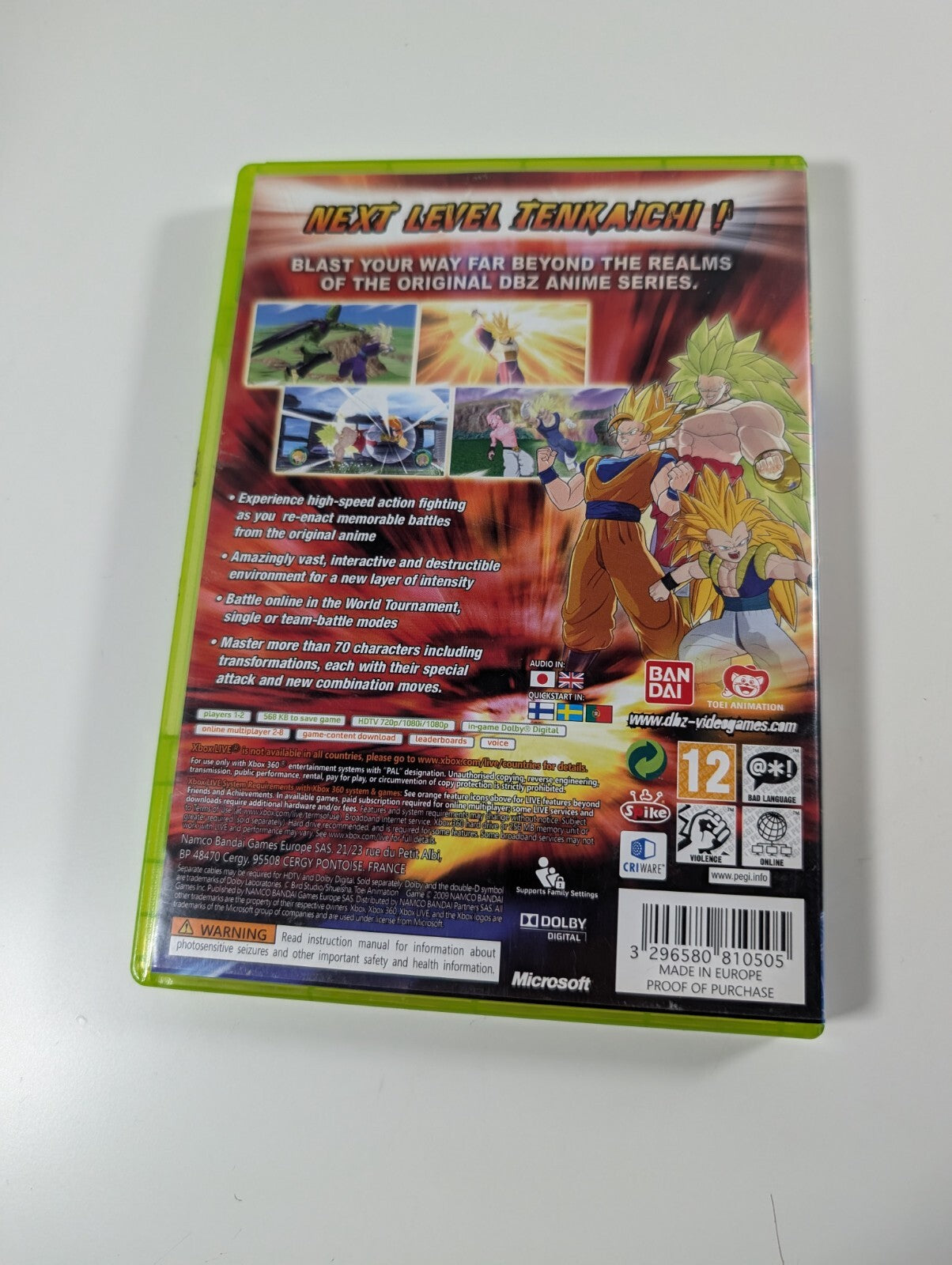 Dragonball Raging Blast - Microsoft Xbox 360 - Complete with Manual
