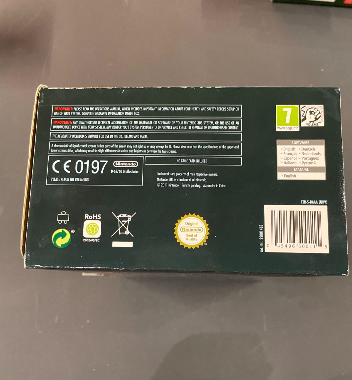 Aqua Nintendo 3DS - Nintendo 3DS- Complete in Box VGC