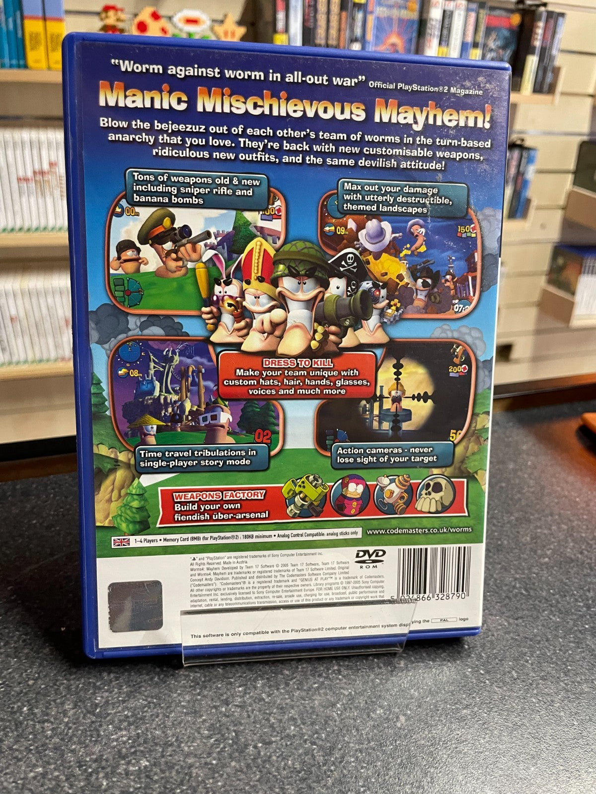 Worms 4: Mayhem - Sony Playstation 2 PS2 - Boxed w/Manual