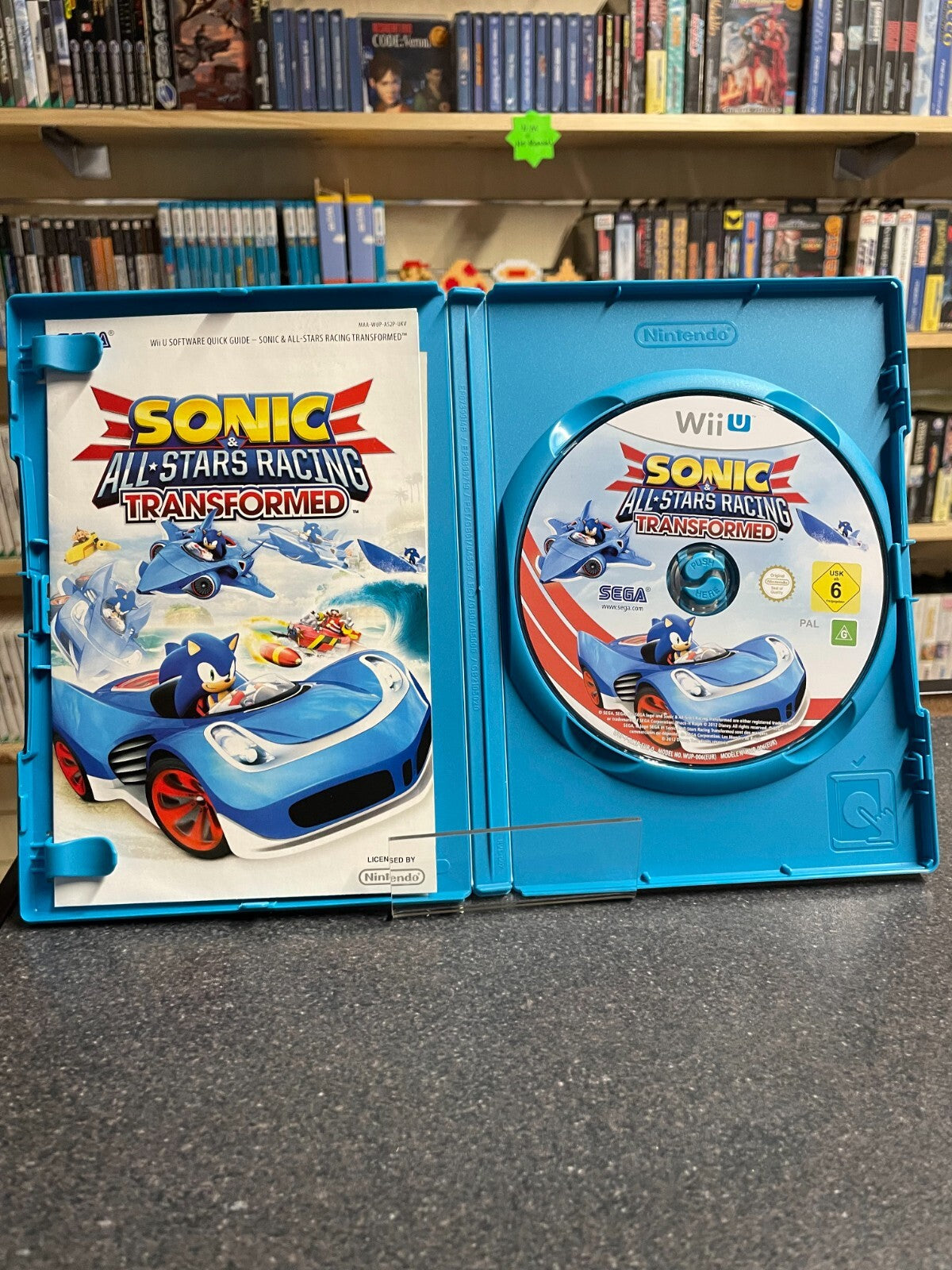 Sonic All Stars Racing: Transformed - Nintendo Wii U - Complete with Manual