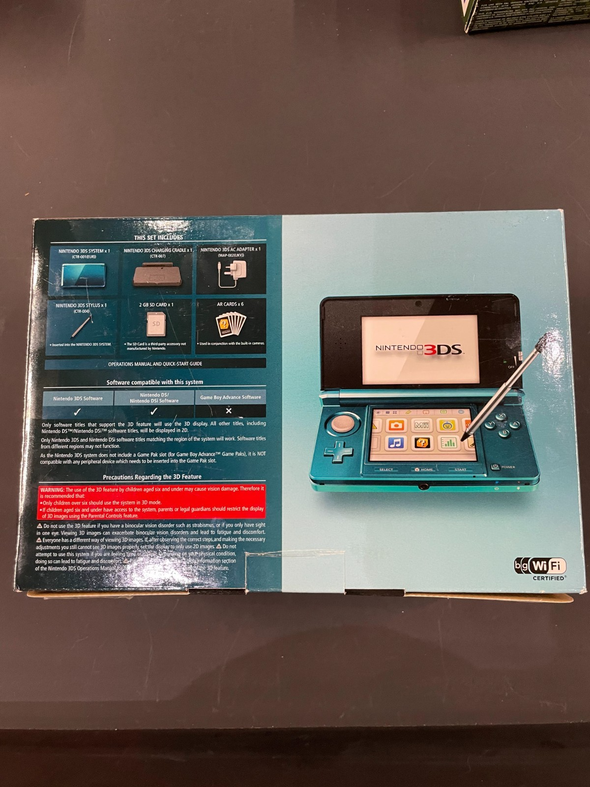 Aqua Nintendo 3DS - Nintendo 3DS- Complete in Box VGC