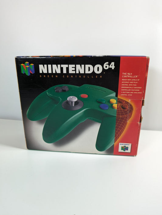 Nintendo 64 N64 Green Controller - Boxed - Tested VGC