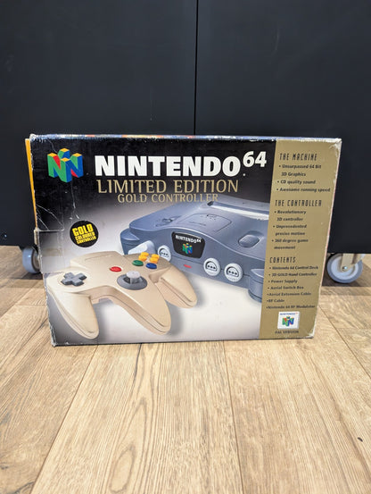 Nintendo N64 Console - Gold Controller - Boxed