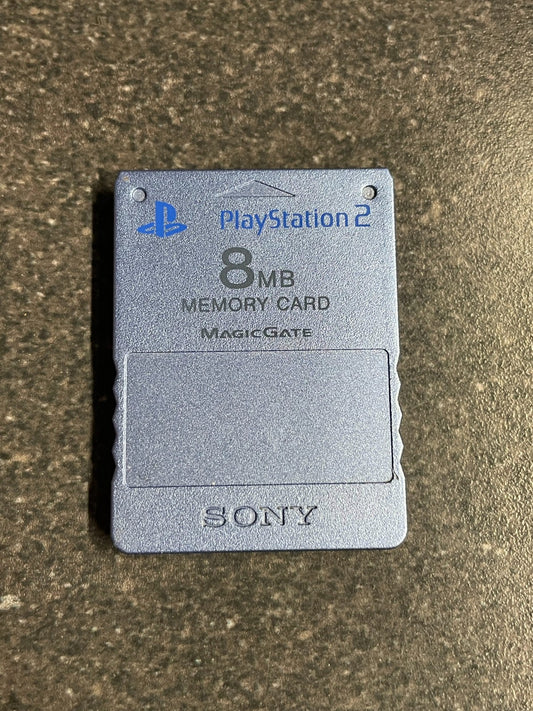 Official Sony PlayStation 2 8MB Memory Card - Metallic Blue - PlayStation 2 PS2