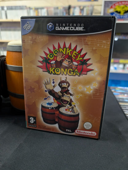 Donkey Konga Bongos & Game - Nintendo Gamecube - Tested