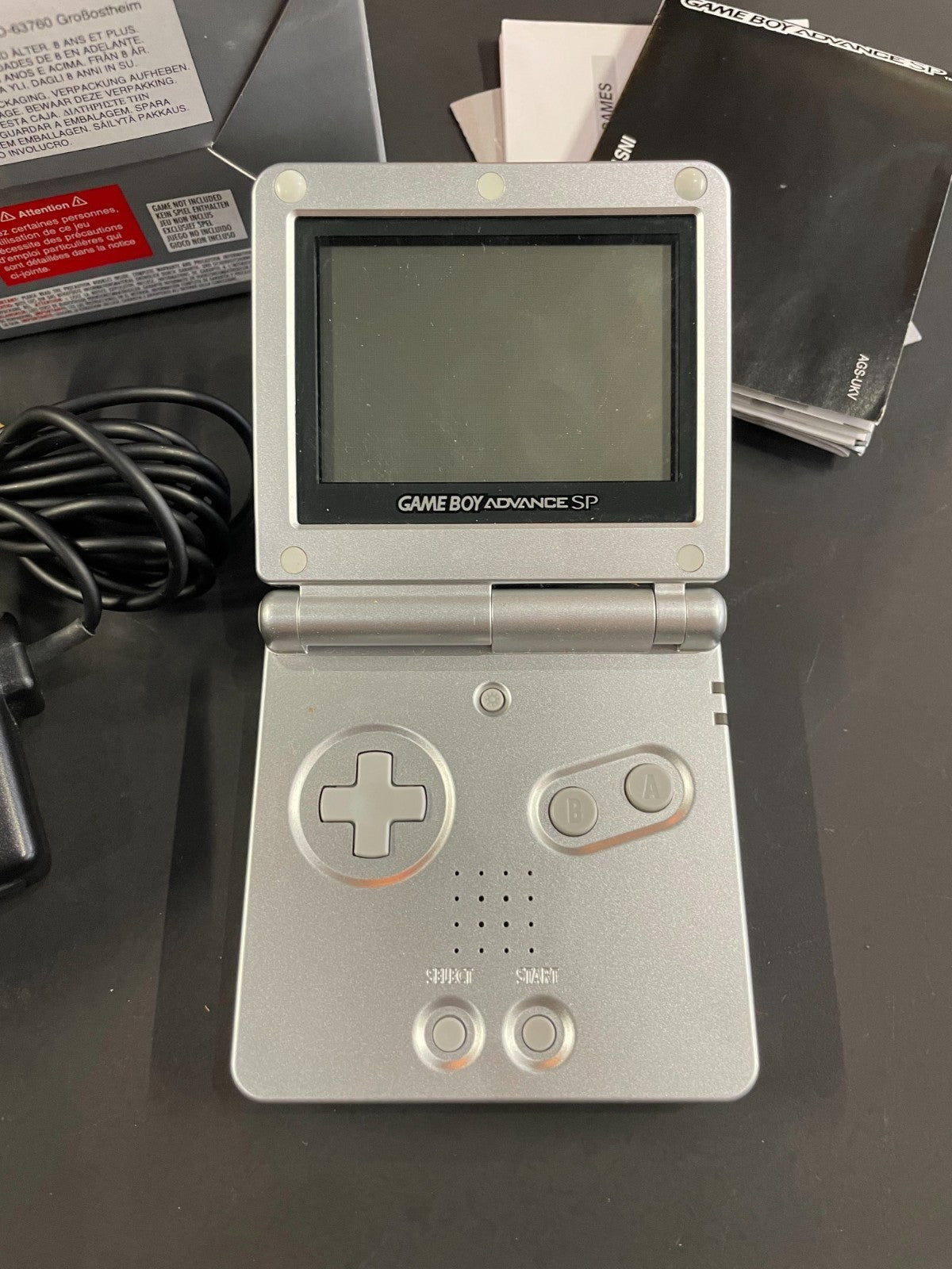 Nintendo GameBoy Advance SP - Silver - Complete & Boxed