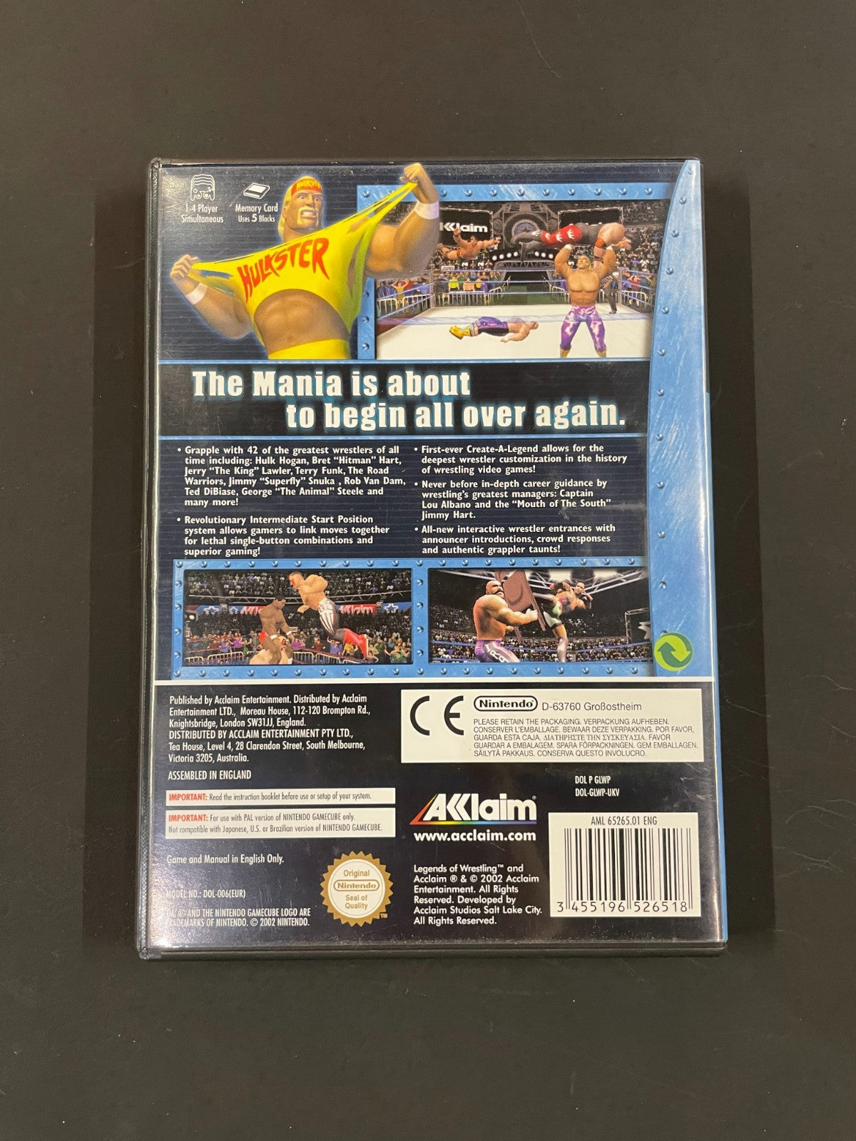 Legends of Wrestling - Nintendo Gamecube - Complete with Manual