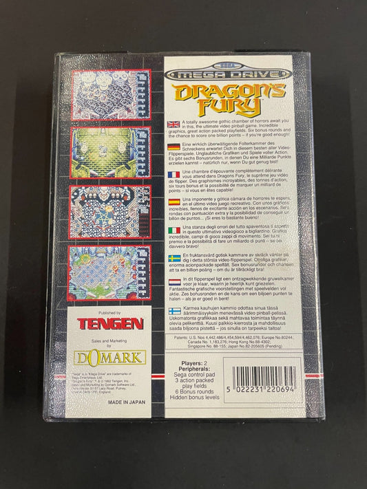 Dragon's Fury - SEGA Mega Drive  - Boxed with Manual - VGC