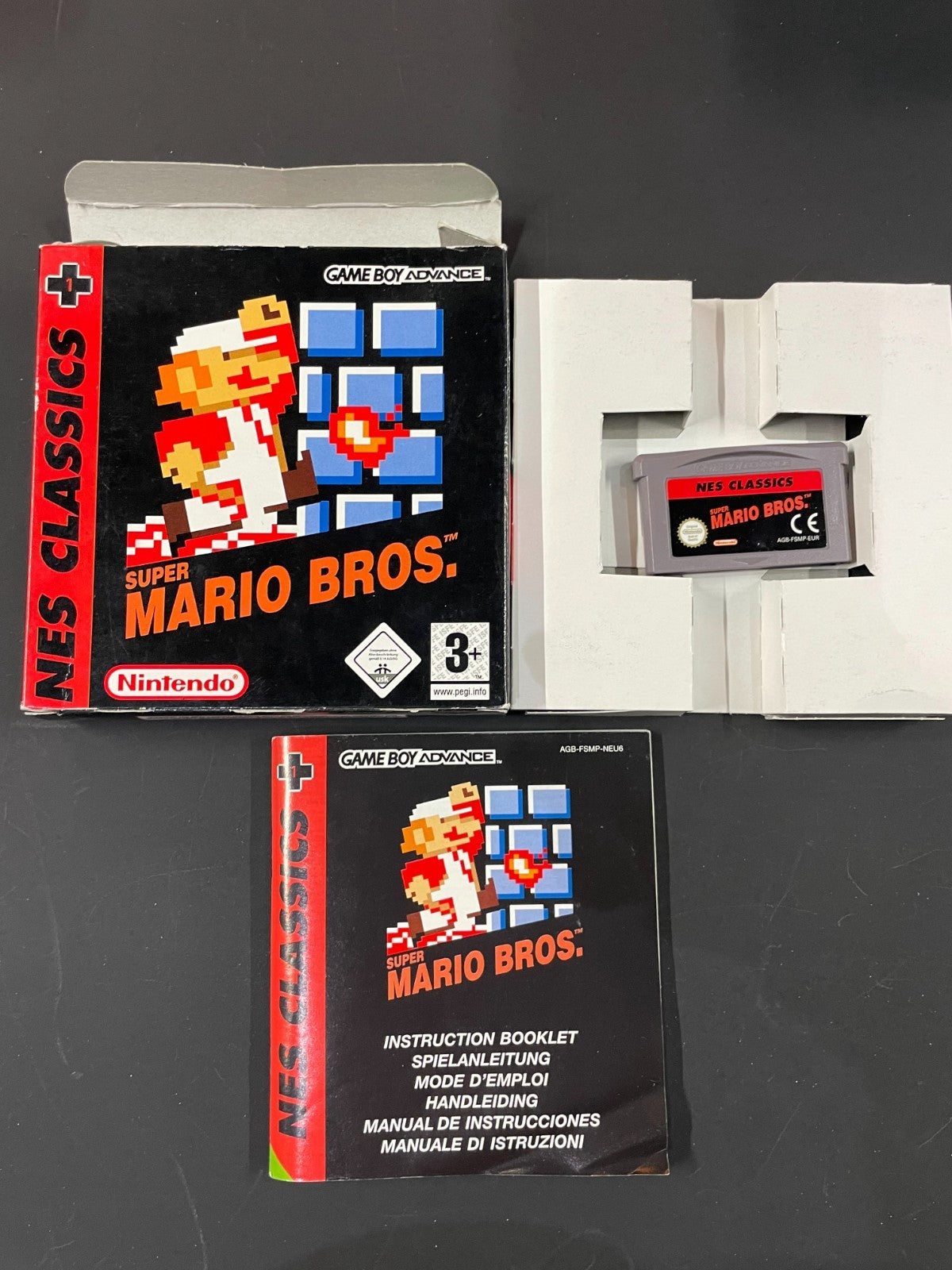 Super Mario Bros. - Nes Classics - Game Boy Advance -Complete w/Manual