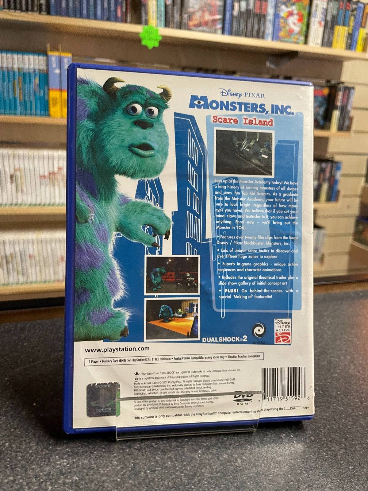 Disney Pixar Monsters Inc. Scare Island- Sony Playstation 2 PS2 - Boxed w/Manual