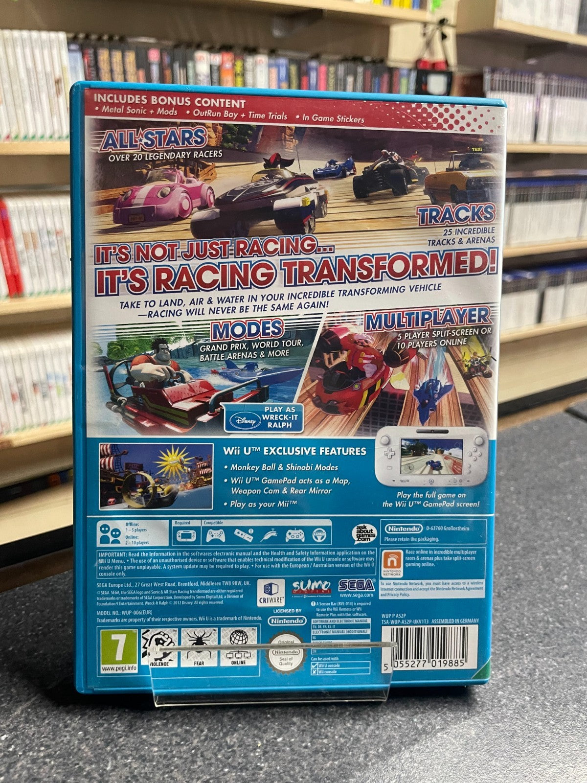 Sonic All Stars Racing Transformed - Nintendo Wii.U - Boxed no Manual