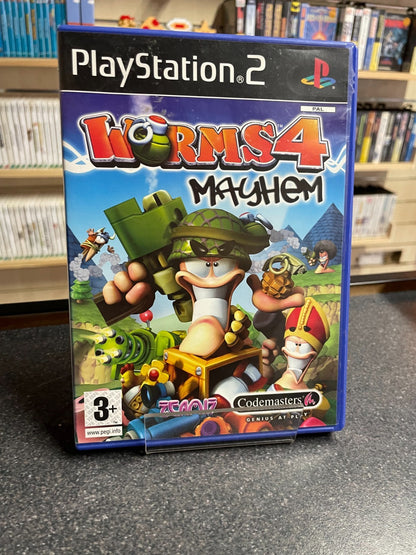 Worms 4: Mayhem - Sony Playstation 2 PS2 - Boxed w/Manual