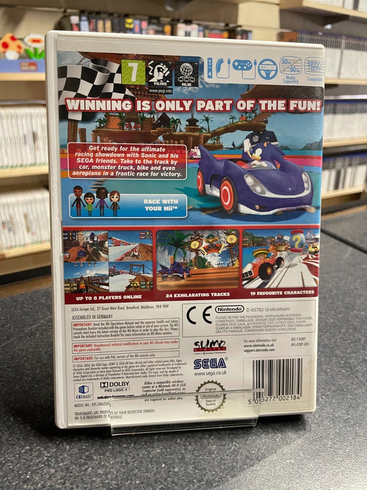 Sonic & Sega All-Stars Racing - Nintendo Wii  - Boxed with Manual