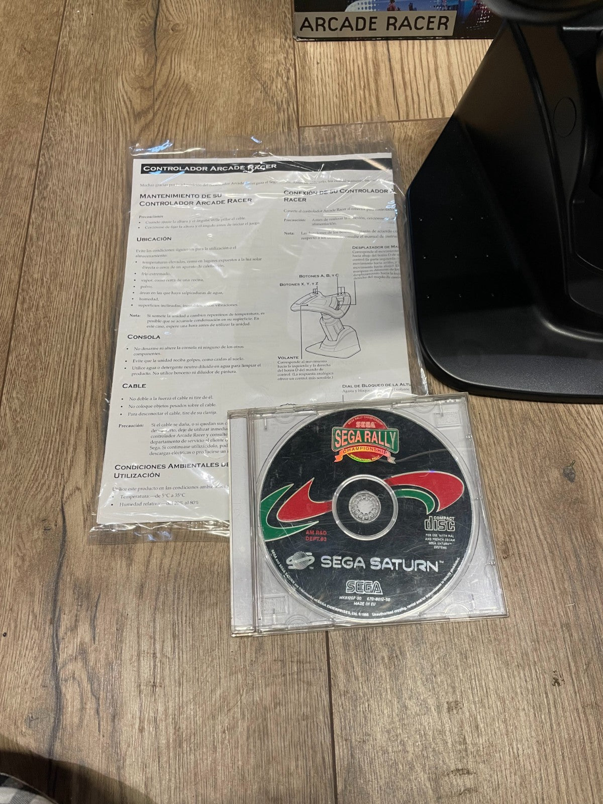 SEGA Saturn Arcade Racer - SEGA - Boxed with Inserts, Manual and Sega Rally