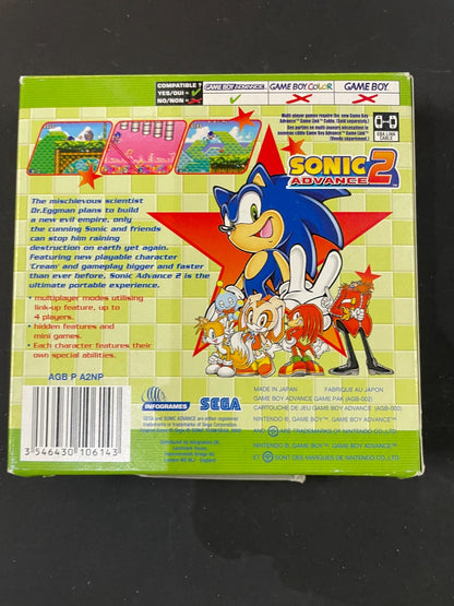 Sonic Advance 2 - Nintendo Game Boy Advance - Boxed w/Manual
