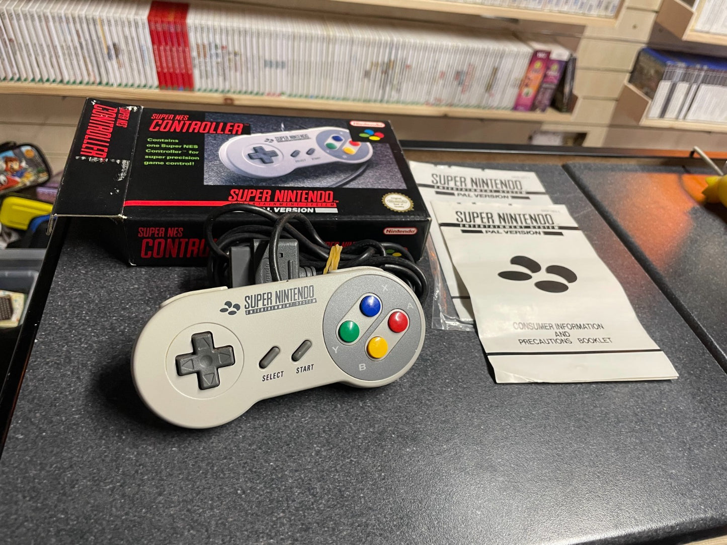 Super Nes Controller - Nintendo SNES - Boxed with Manuals VGC
