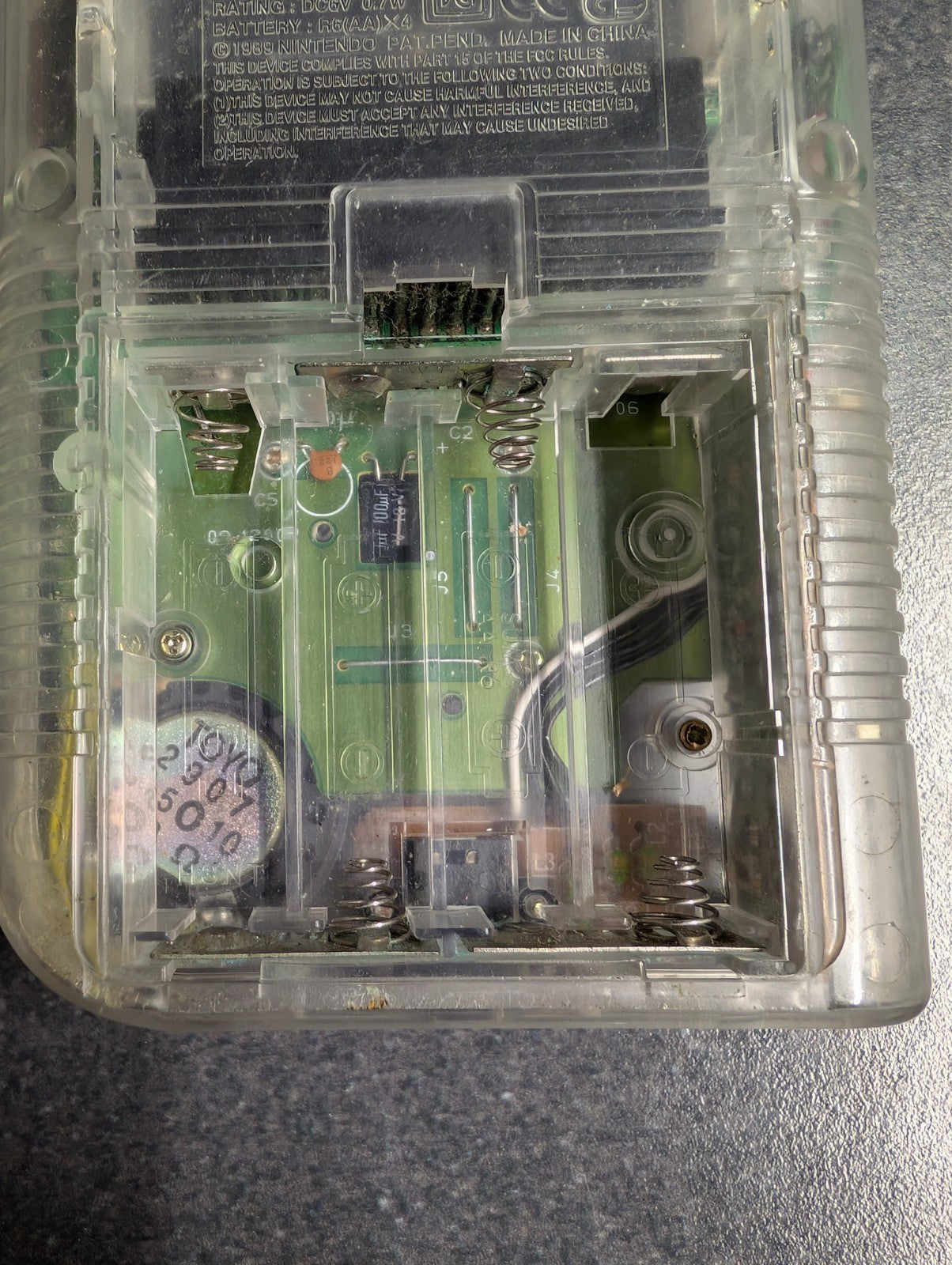 Nintendo Gameboy DMG Original - Clear - Tested Good Condition