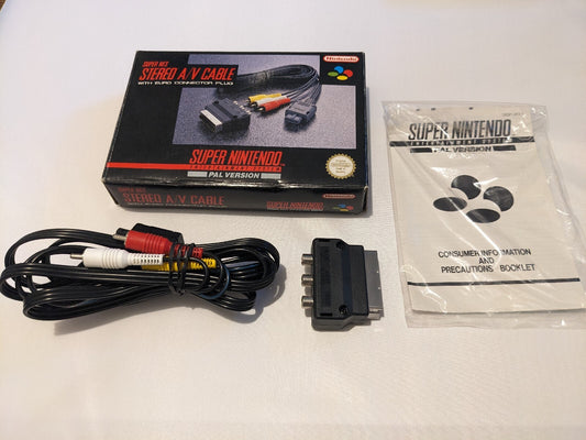 Nintendo SNES AV Cable - Boxed With Adapter