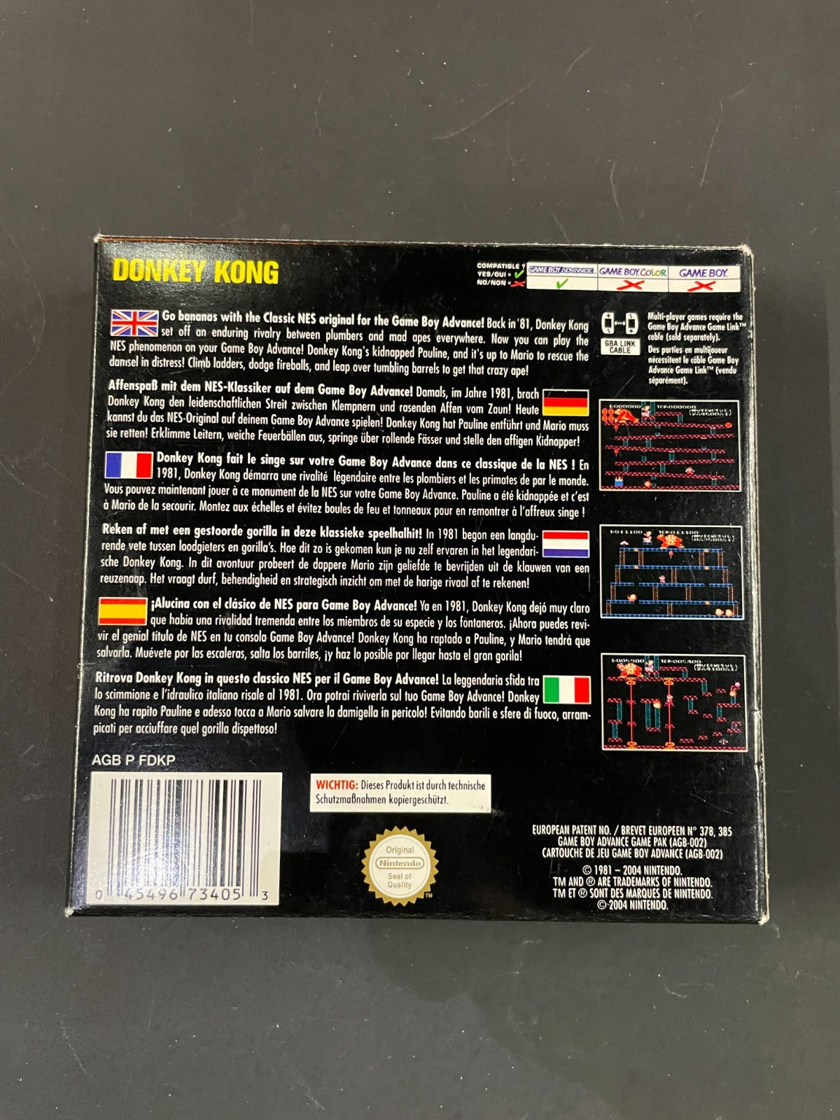 Donkey Kong - Nes Classics - Nintendo Game Boy Advance -Complete w/Manual