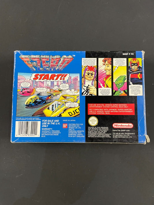 F-Zero - Nintendo SNES  - Boxed with Manual