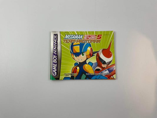 Mega Man Battle Network 5 - Team Protoman - Manual Only - GBA