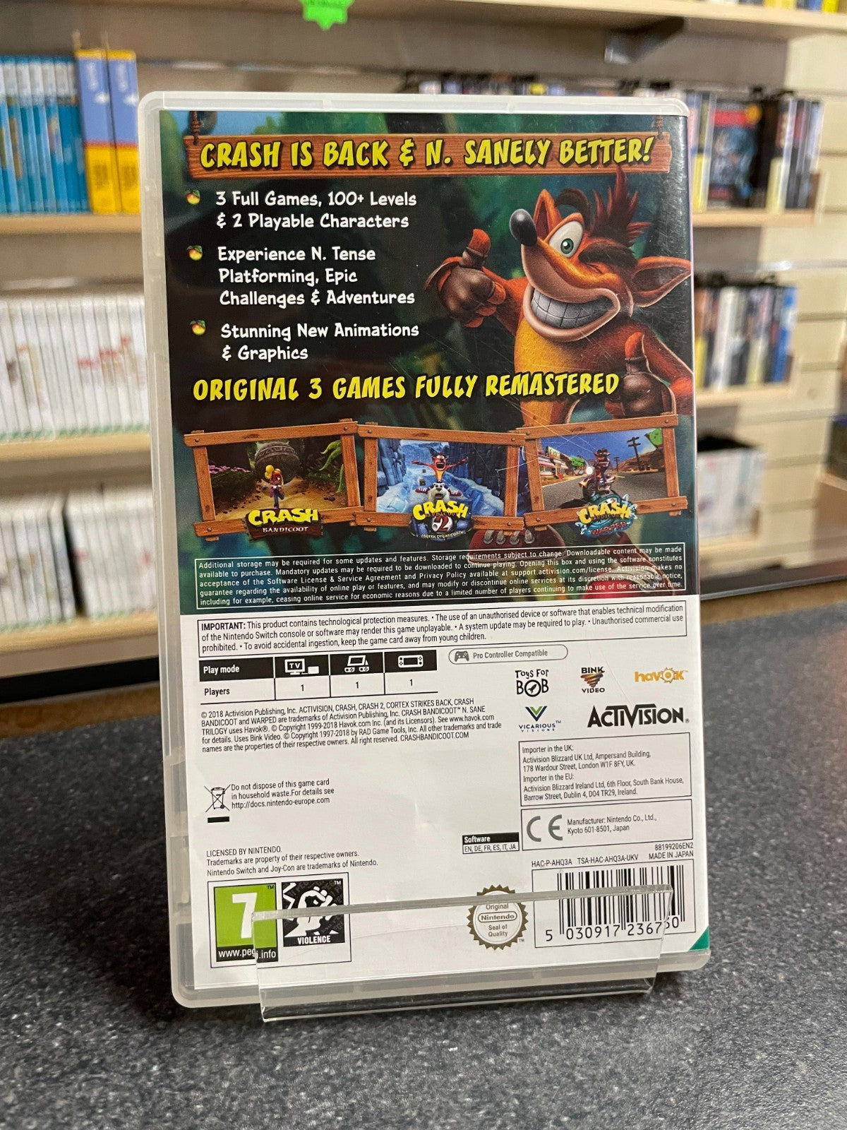 Crash Bandicoot N-Sane Trilogy - Nintendo Switch - Boxed
