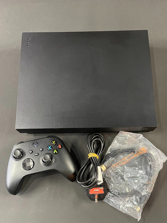 XBOX One X - Microsoft Xbox  - Unboxed with Controller & Cables