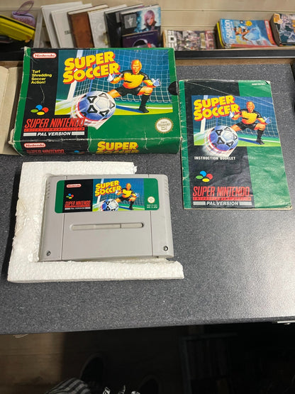 Super Soccer -Super Nintendo Entertainment System SNES - Boxed with Manual